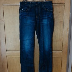 AG Adriano Goldschmied Men's Slim Straight Jeans - Dark Blue